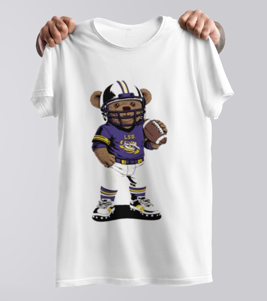 LSU Tigers 2026 NCAA Teddy Bear Football Player In Purple Uniform T-Shirt