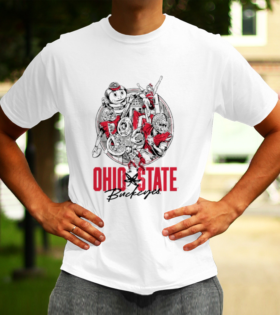 Ohio State Buckeyes Brutus Collage GameDay Spirit T-Shirt
