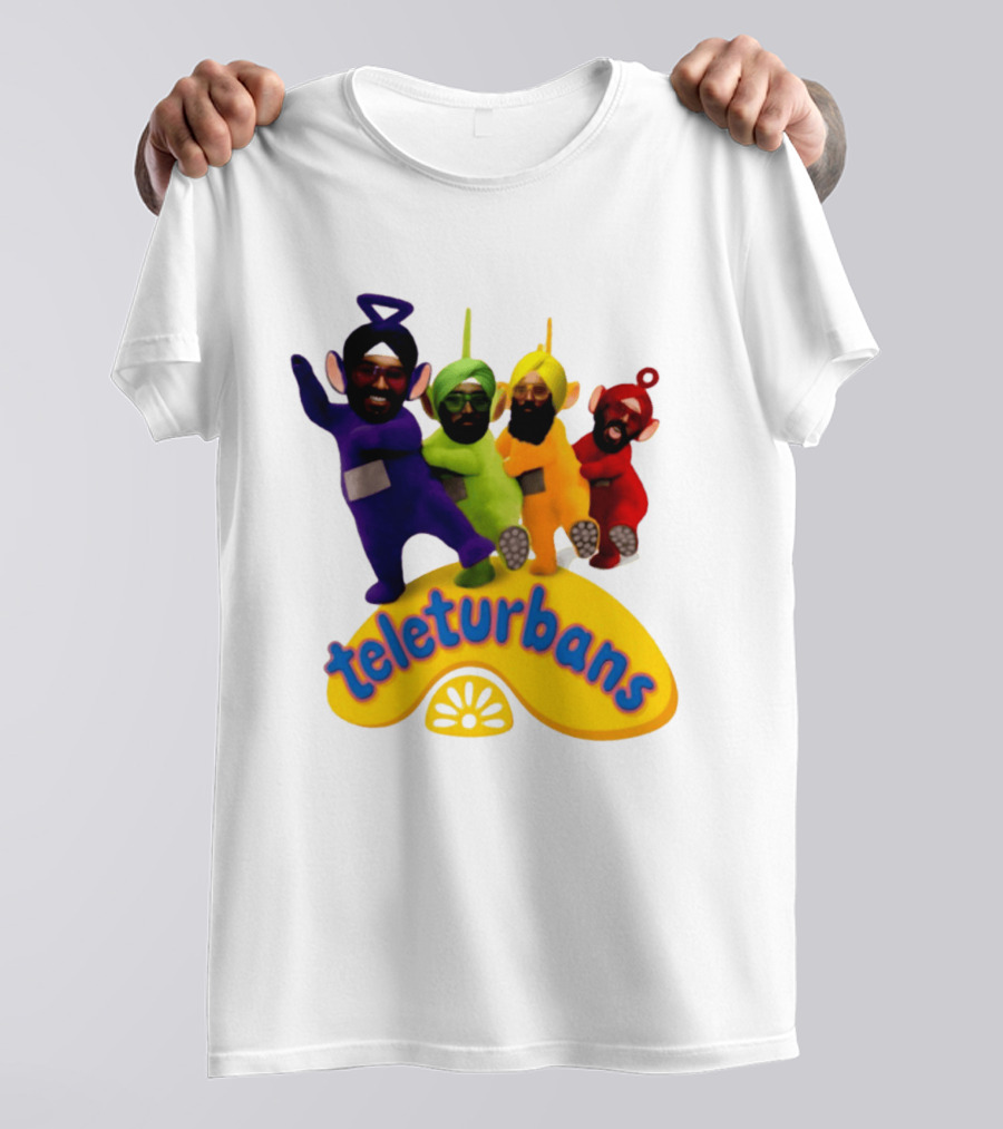 Teleturbans Teletubbies Sikh Turban Characters T-Shirt