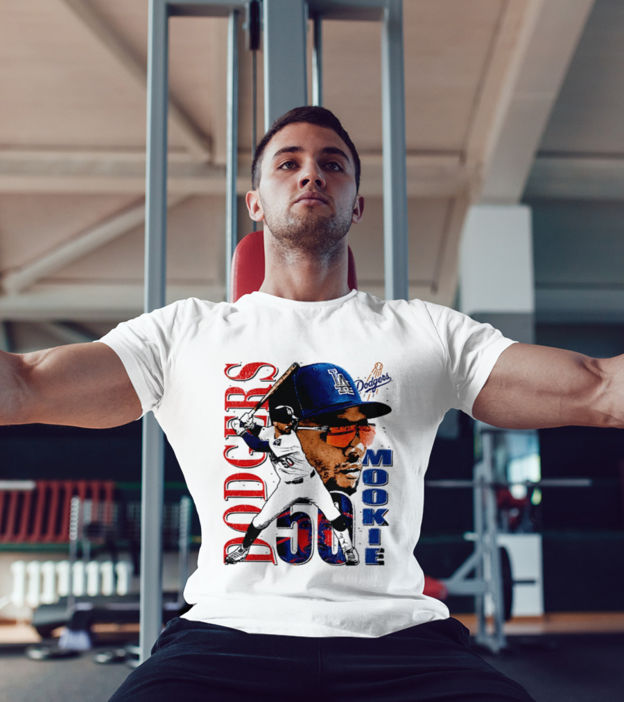 Los Angeles Dodgers Mookie Betts 50 Baseball Player Two Sided T-Shirt