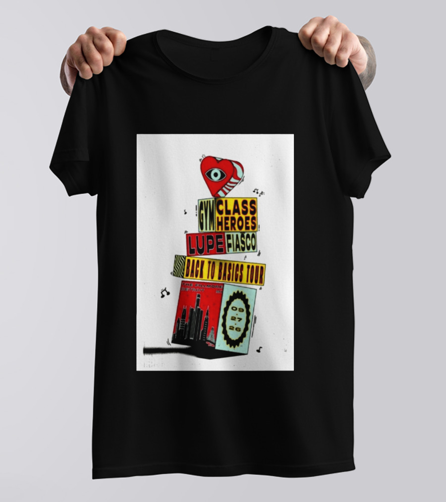 Back To Basics Tour Gym Class Heroes Lupe Fiasco The Fillmore Detroit Sep 27 2026 T-Shirt