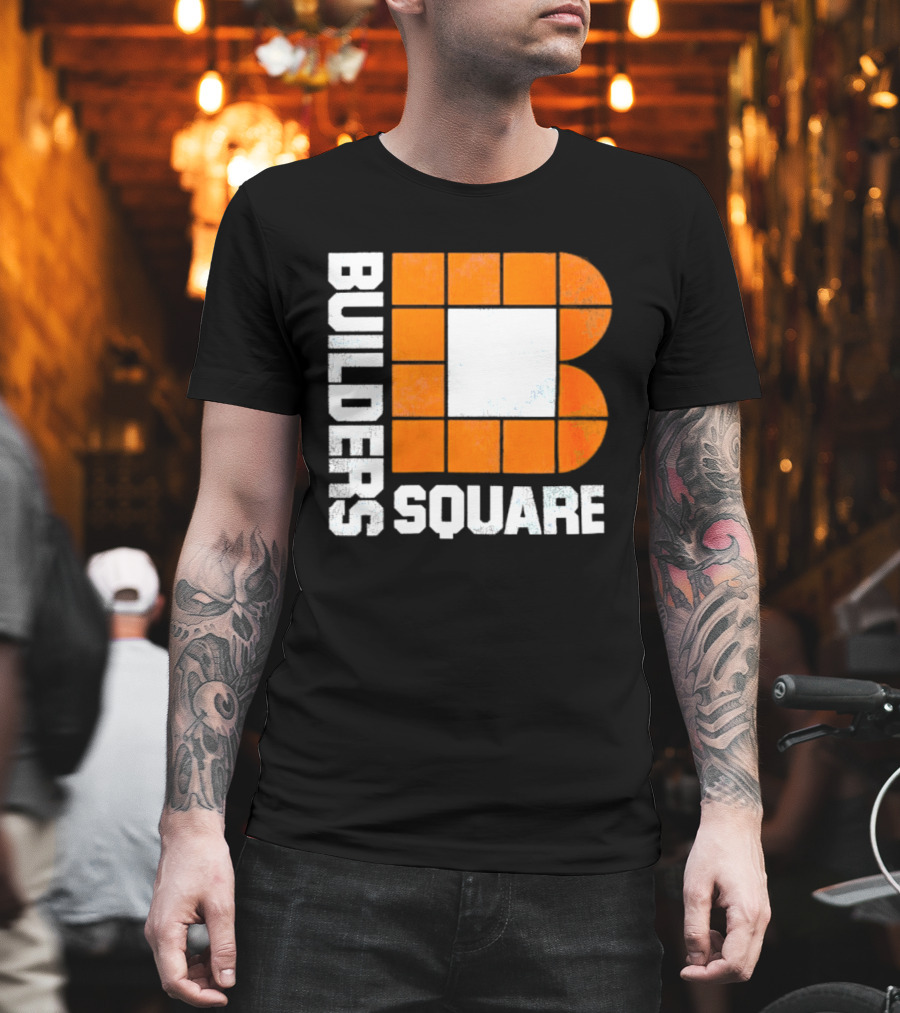 Builders Square Vintage Hardware Store Iconic Retro Logo Block T-Shirt