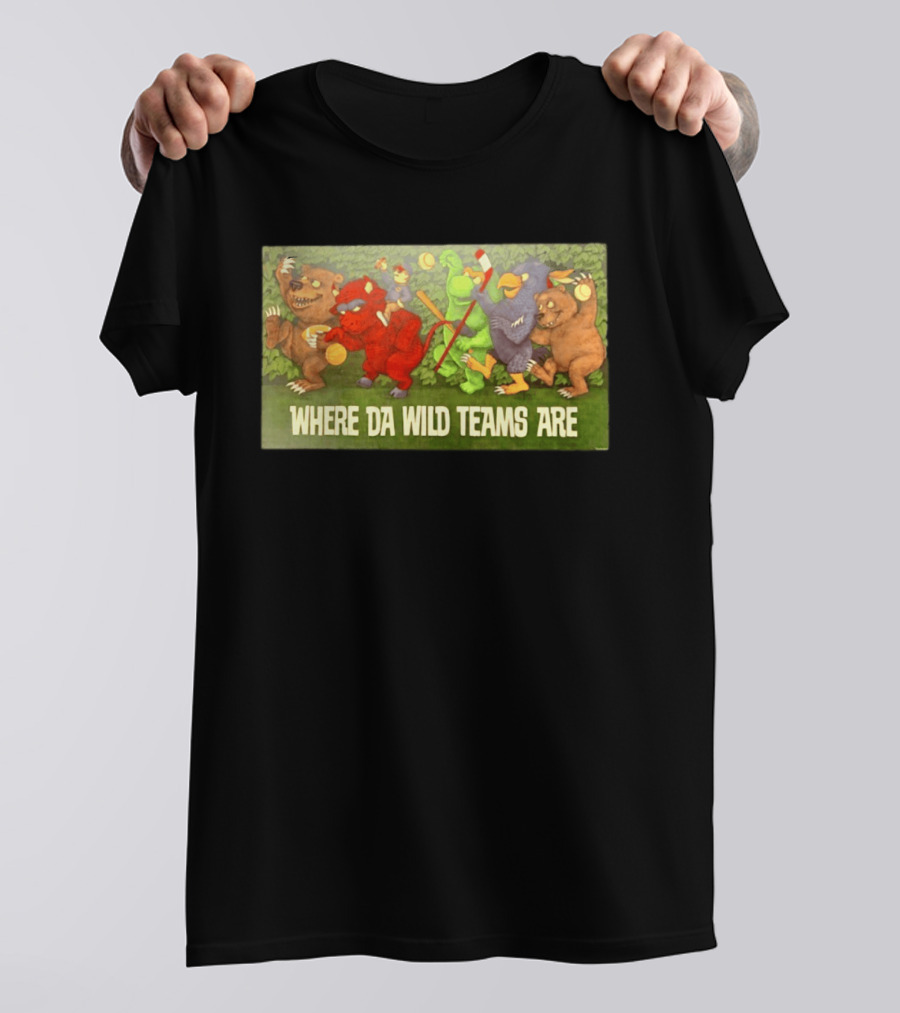 Where Da Wild Teams Are Cincinnati Reds Honore Milwaukee Mashup T-Shirt