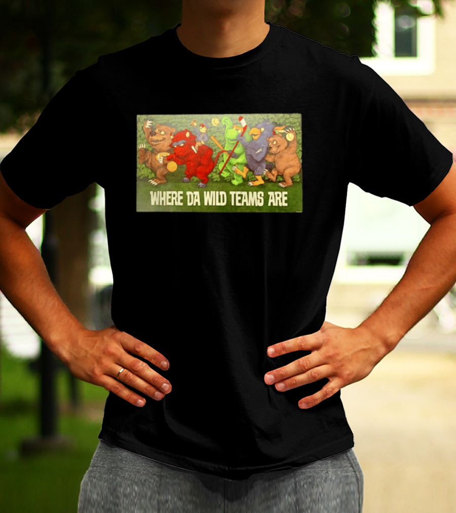 Where Da Wild Teams Are Cincinnati Reds Honore Milwaukee Mashup T-Shirt