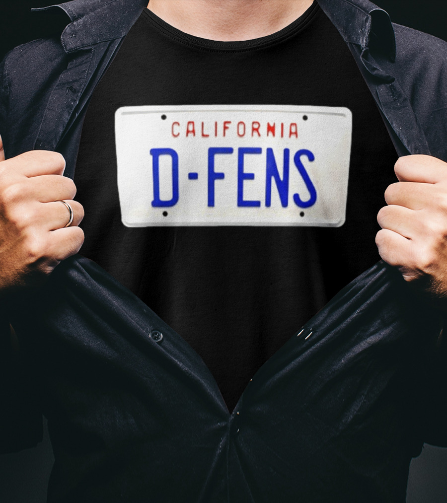 California D Fens License Plate Falling Down Movie Reference T-Shirt