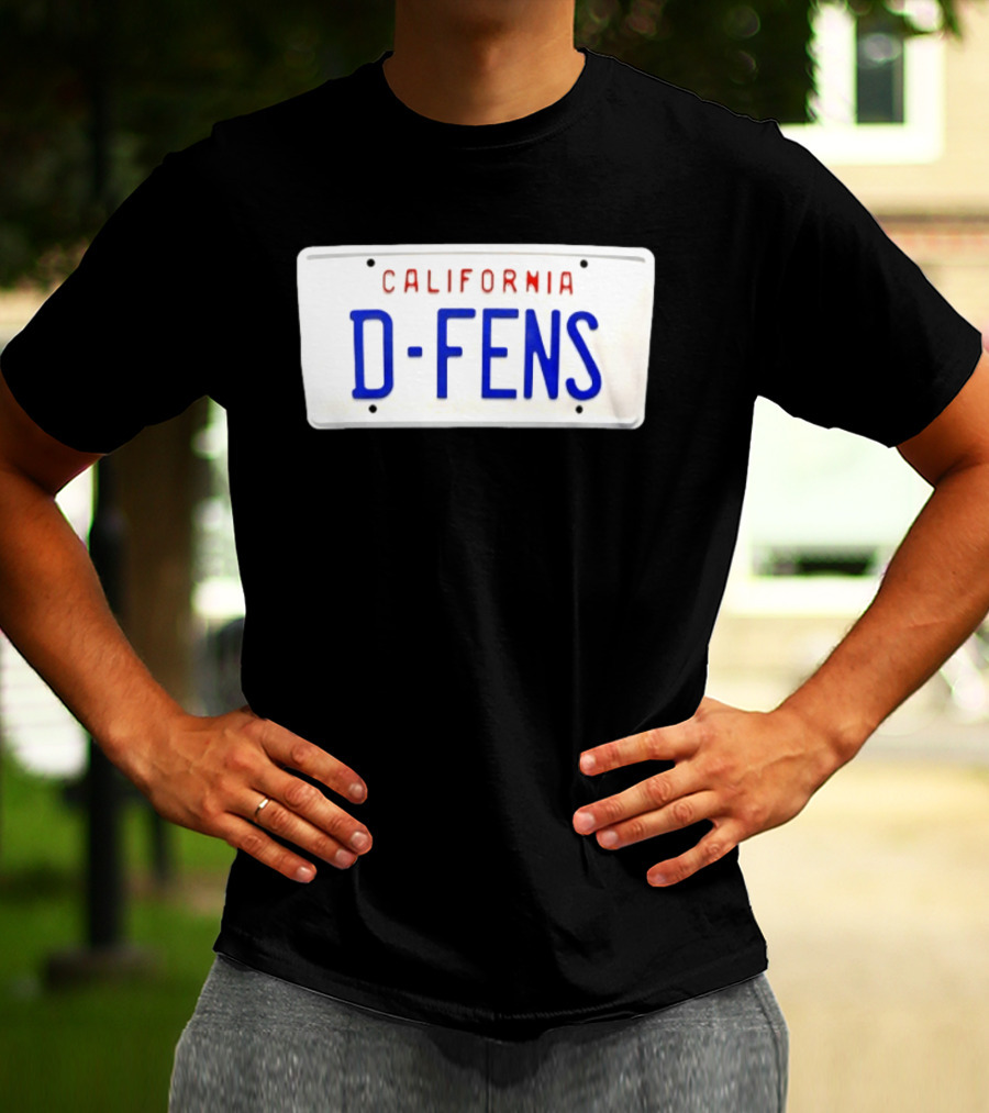 California D Fens License Plate Falling Down Movie Reference T-Shirt