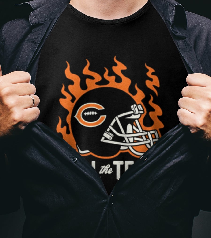 Chicago Bears Sell The Team Flaming Helmet T-Shirt