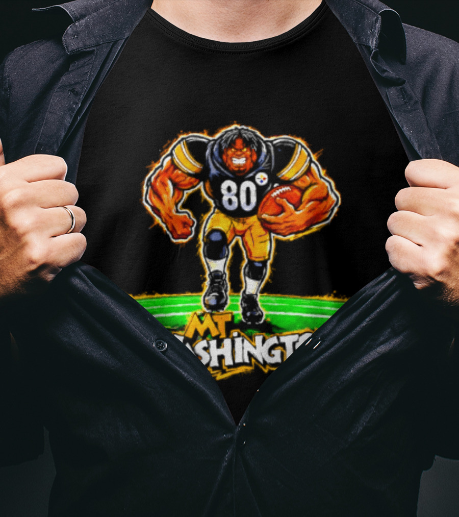 Pittsburgh Steelers Darnell Washington No 80 Washington Paint T-Shirt
