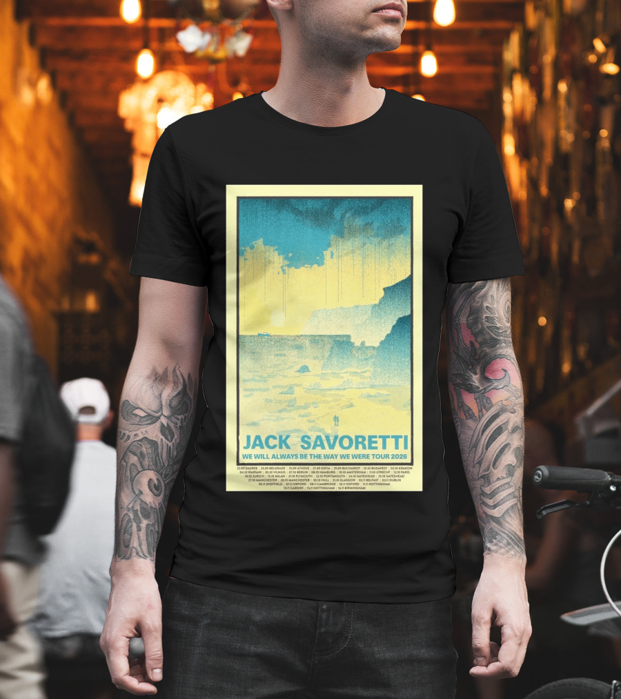 Jack Savoretti We Will Always Be The Way We Were Tour 2026 Bucharest Vintage Style Ocean Scene T-Shirt