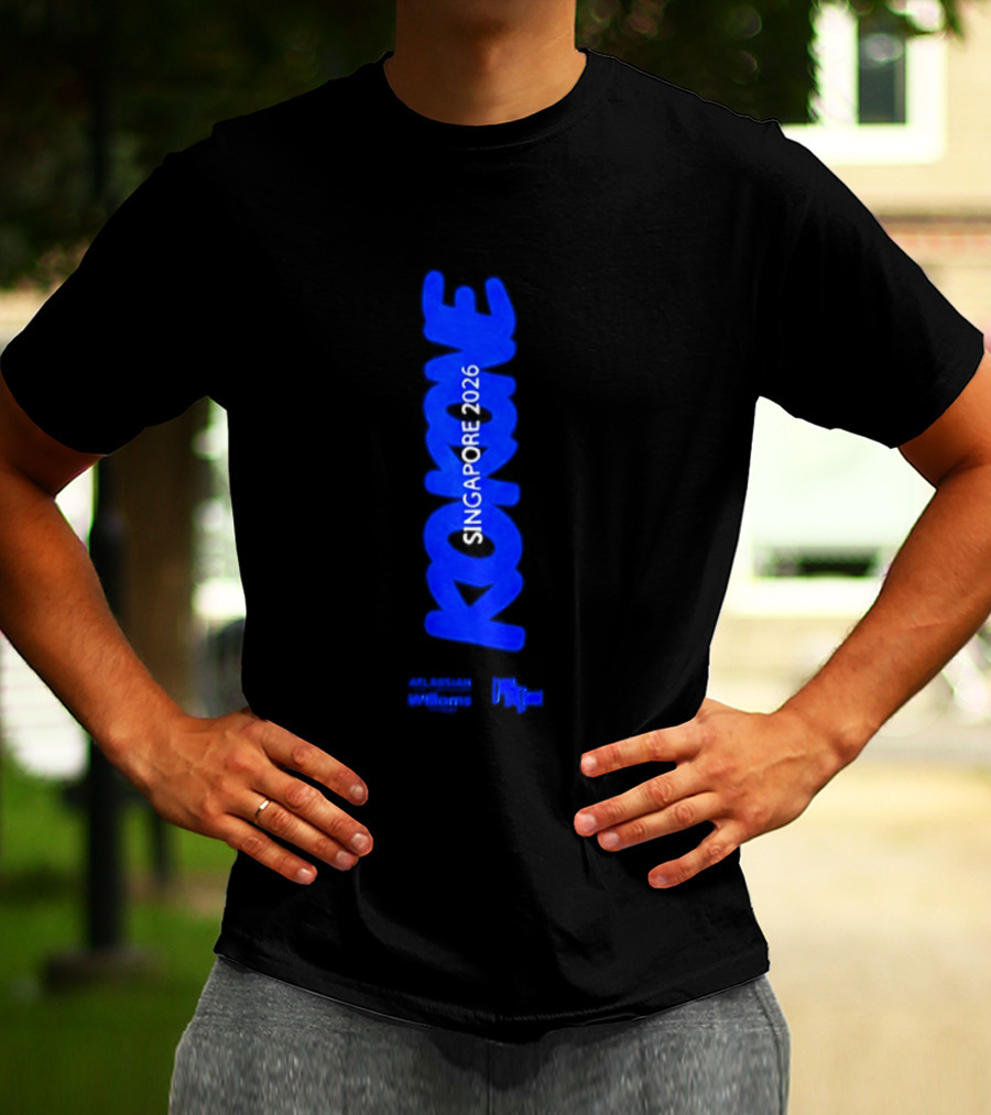 Kokone Singapore 2026 Atlassian Williams Blue Vertical T-Shirt