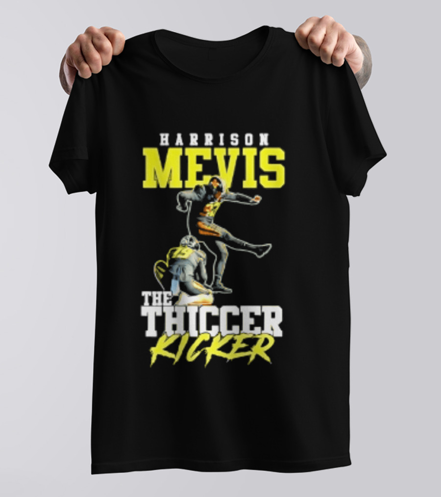 Harrison Mevis The Thiccer Kicker Football Player 92 T-Shirt