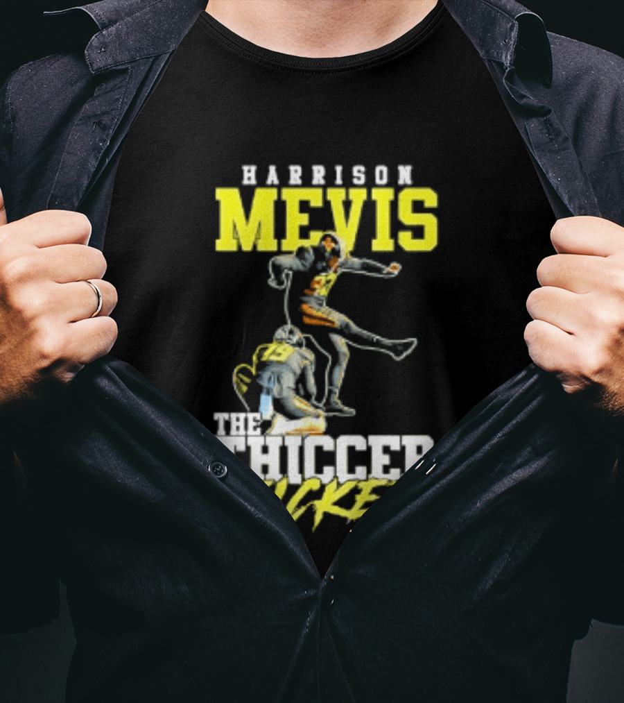 Harrison Mevis The Thiccer Kicker Football Player 92 T-Shirt