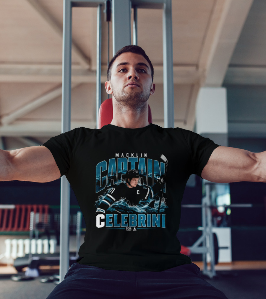 Macklin Celebrini Captain Hockey San Jose T-Shirt