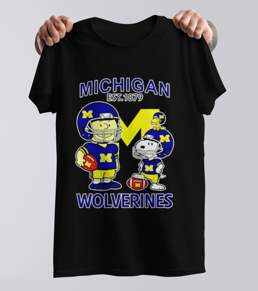 Michigan Wolverines 2026 Season Peanuts Characters Football Est. 1879 T-Shirt