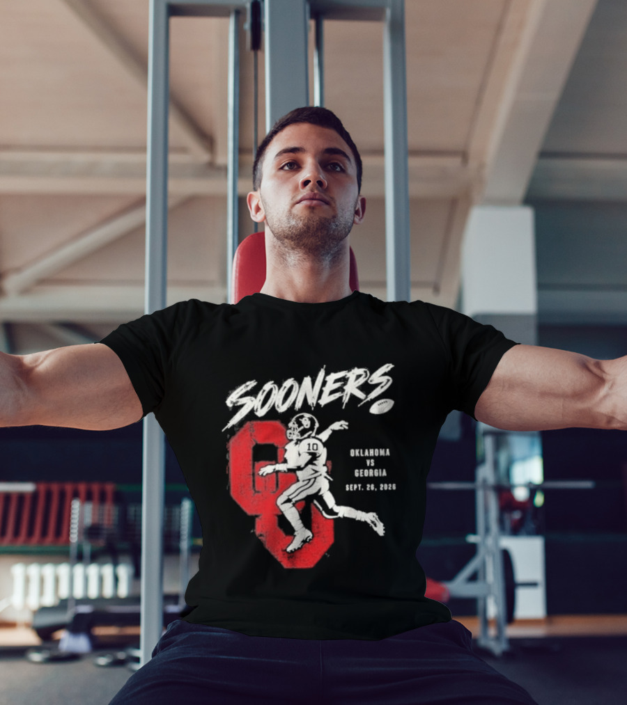Oklahoma Sooners Vs Georgia Bulldogs Sept 26 2026 Football Matchup T-Shirt
