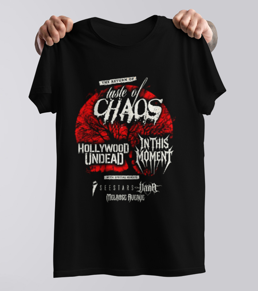 Taste Of Chaos 2026 Tour Featuring Hollywood Undead In This Moment We Came As Romans T-Shirt