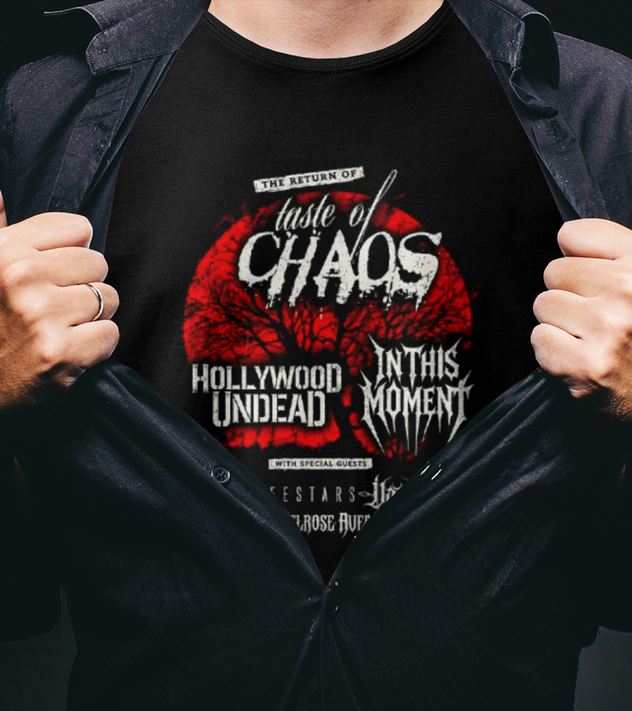 Taste Of Chaos 2026 Tour Featuring Hollywood Undead In This Moment We Came As Romans T-Shirt