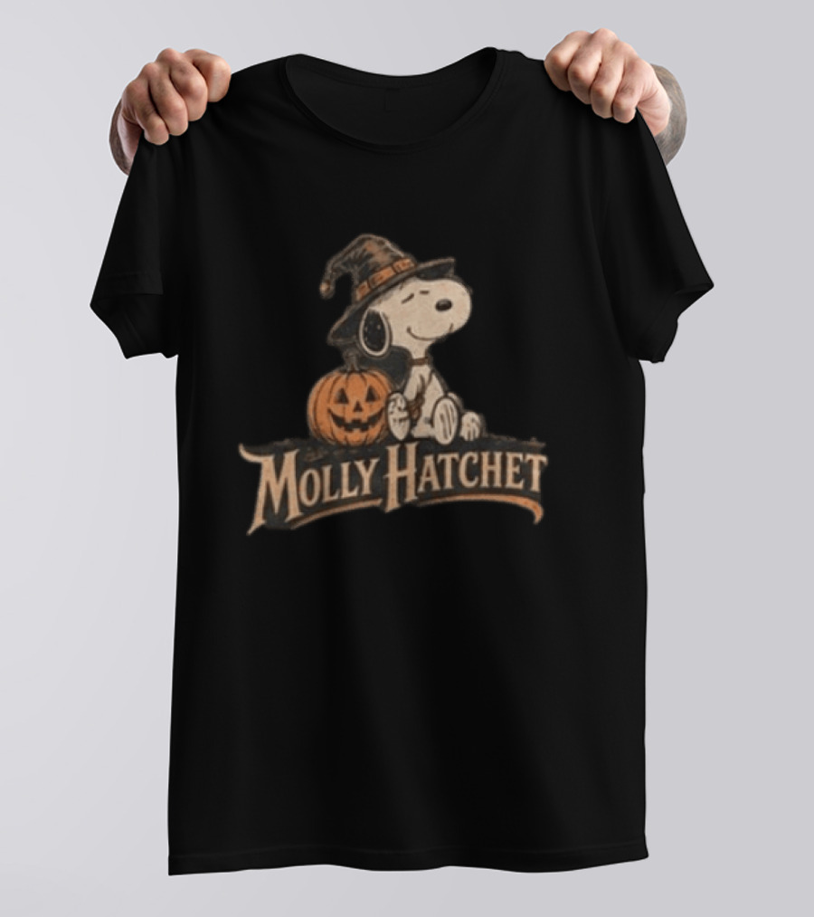 Molly Hatchet Snoopy Witchin Through The Pines Halloween Pumpkin T-Shirt