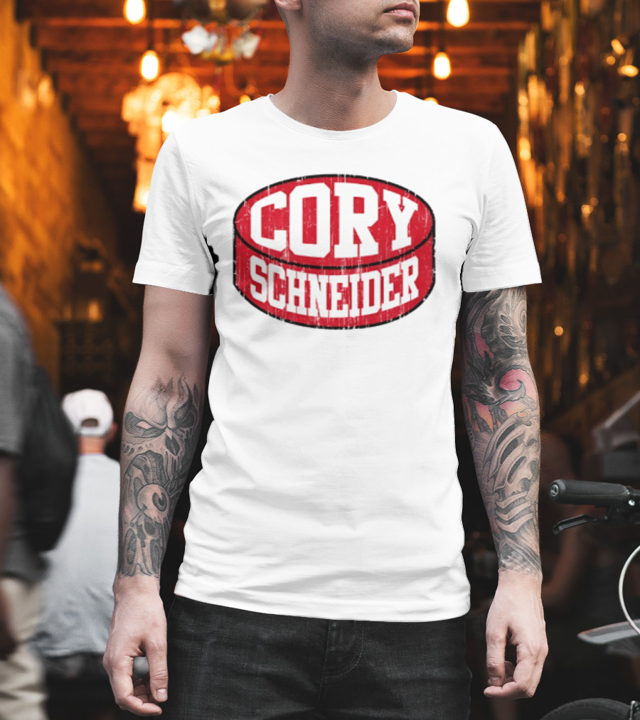 Cory Schneider New Jersey Devils Puck Red T-Shirt