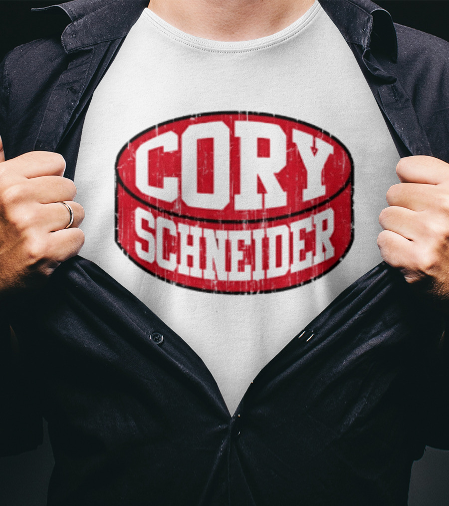 Cory Schneider New Jersey Devils Puck Red T-Shirt