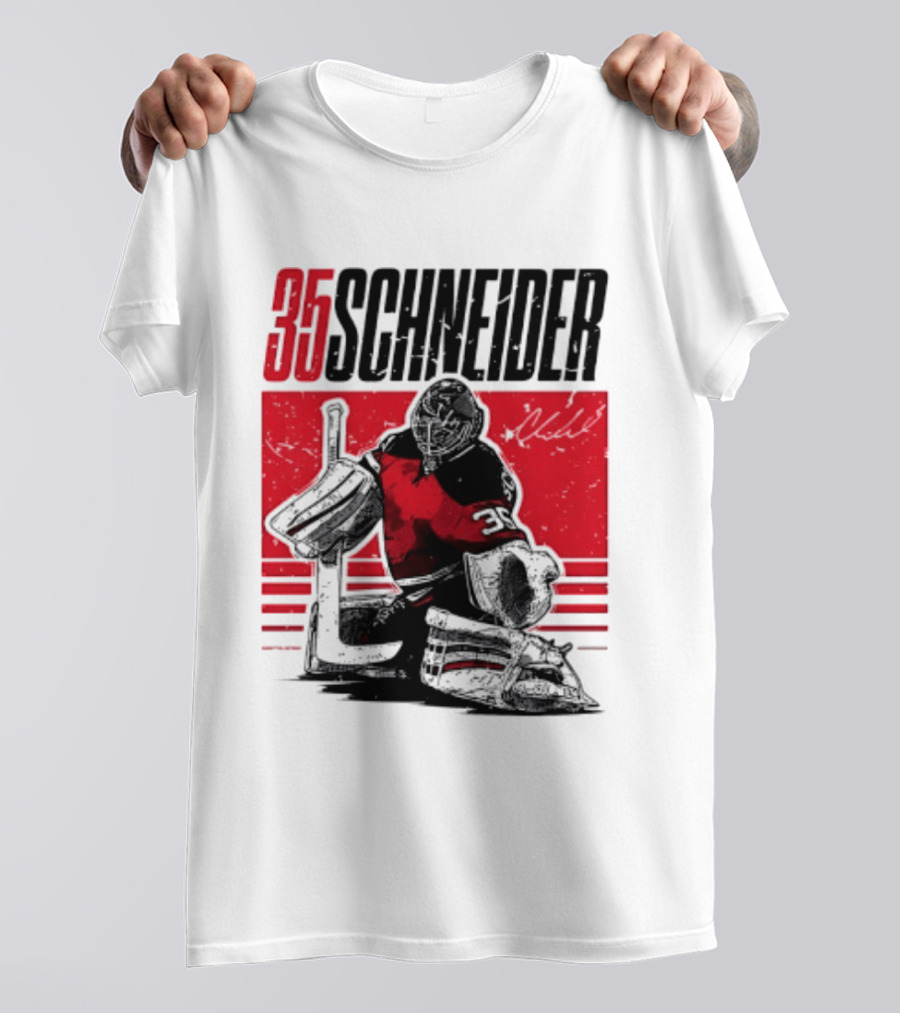 35 Schneider New Jersey Devils Hockey Player Starter T-Shirt