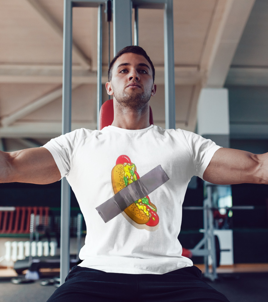 Hot Dog Duct Tape Food Humor T-Shirt