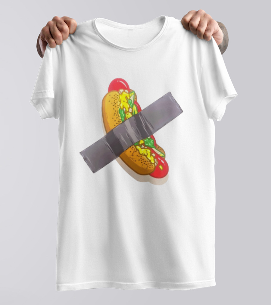 Hot Dog Duct Tape Food Humor T-Shirt