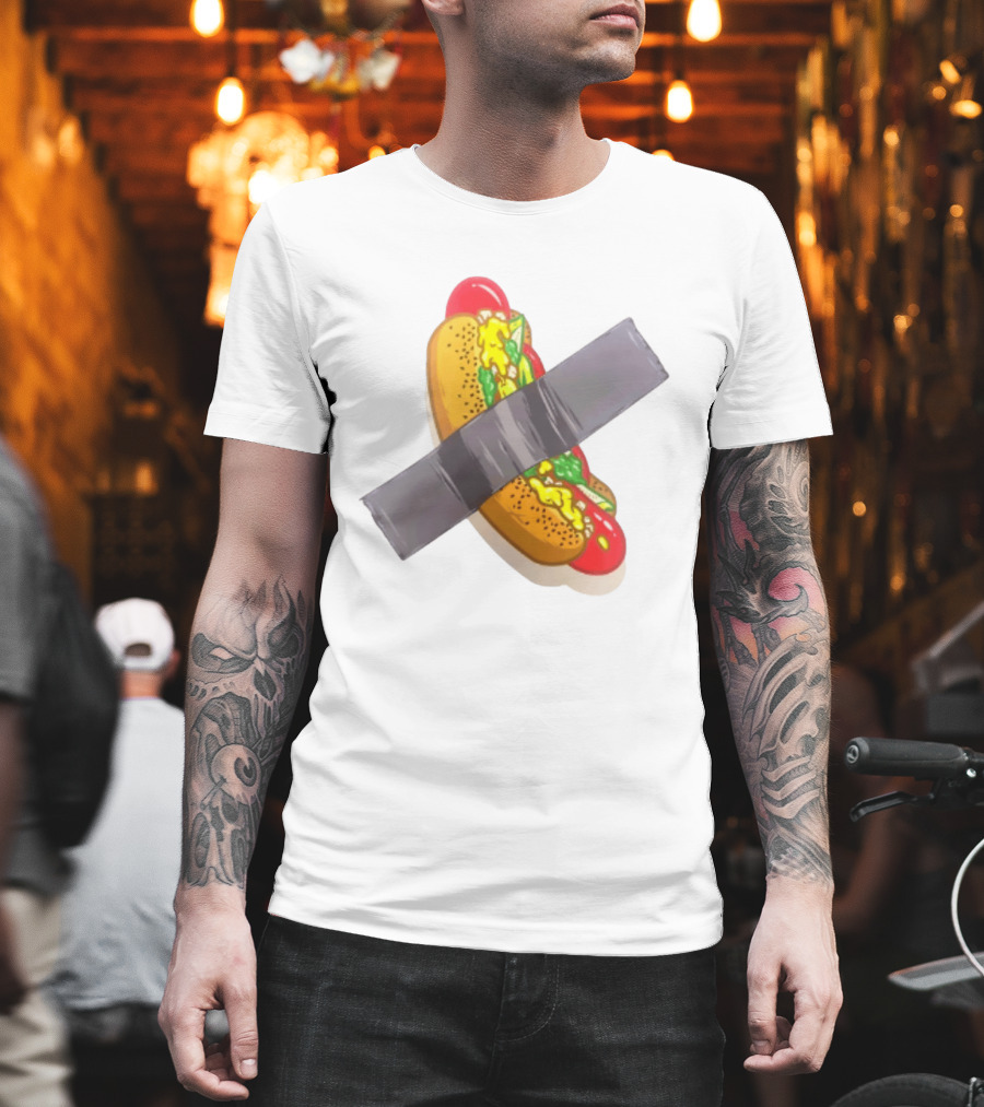 Hot Dog Duct Tape Food Humor T-Shirt