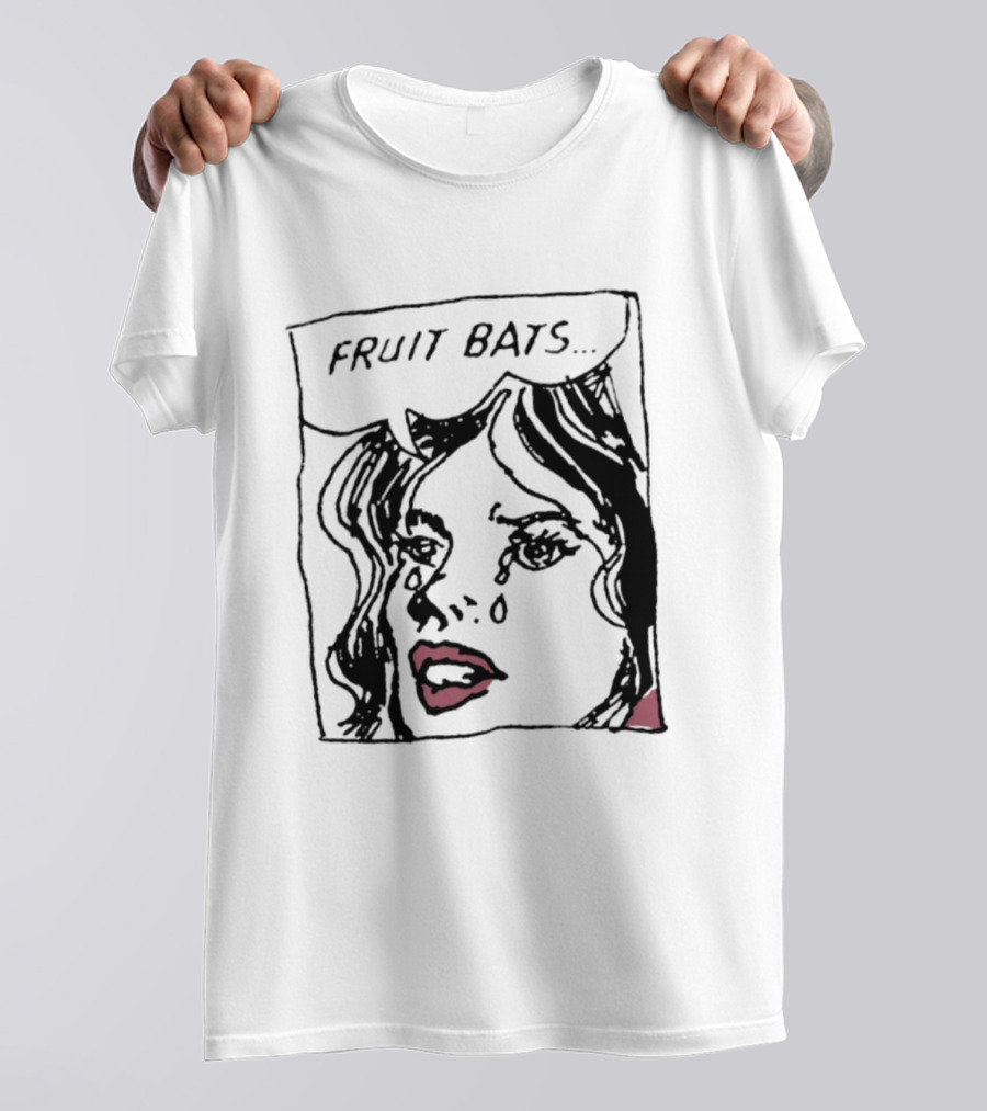 FRUIT BATS Pop Comic Indie Rock Crying Comic Style Woman T-Shirt