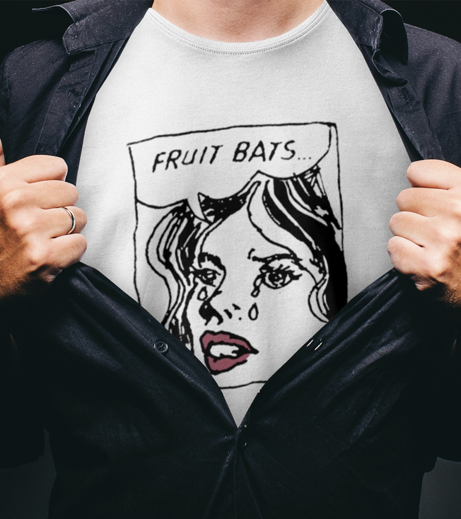 FRUIT BATS Pop Comic Indie Rock Crying Comic Style Woman T-Shirt