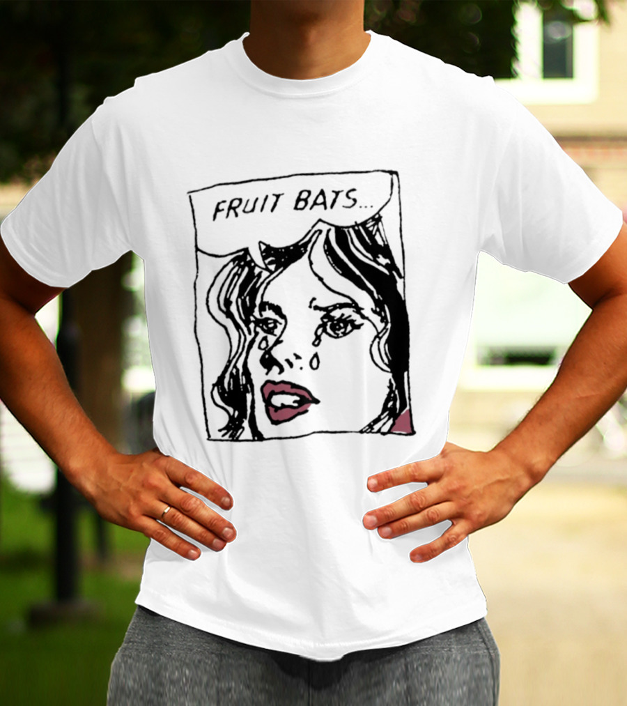 FRUIT BATS Pop Comic Indie Rock Crying Comic Style Woman T-Shirt