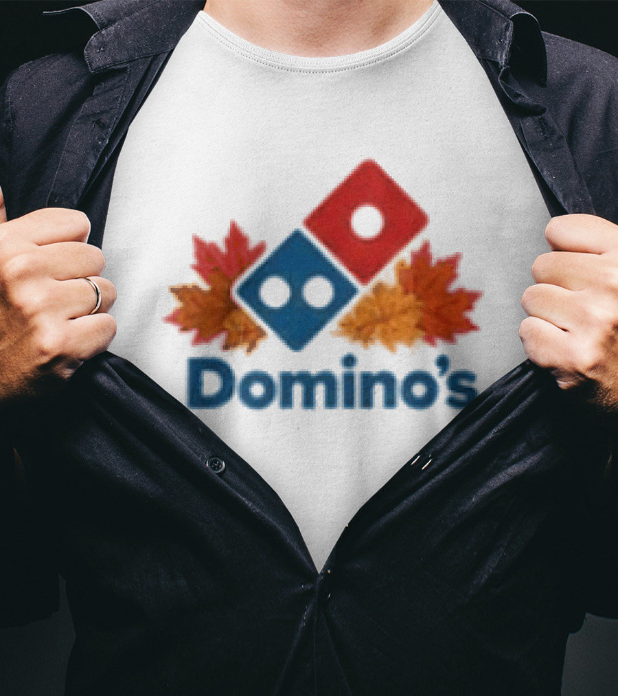 Domino's Thanksgiving Autumn Leaves Pizza Celebration T-Shirt