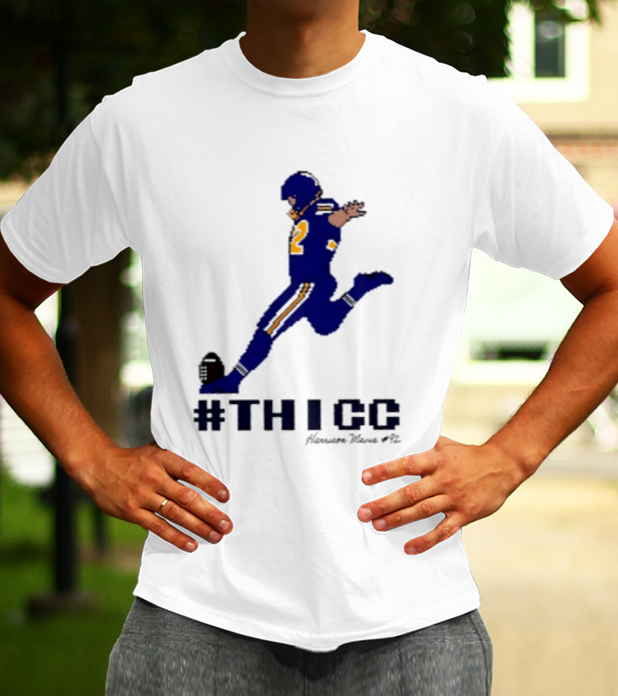 Harrison Mevis 92 Los Angeles Rams Thicc Kicker Football Pixel T-Shirt