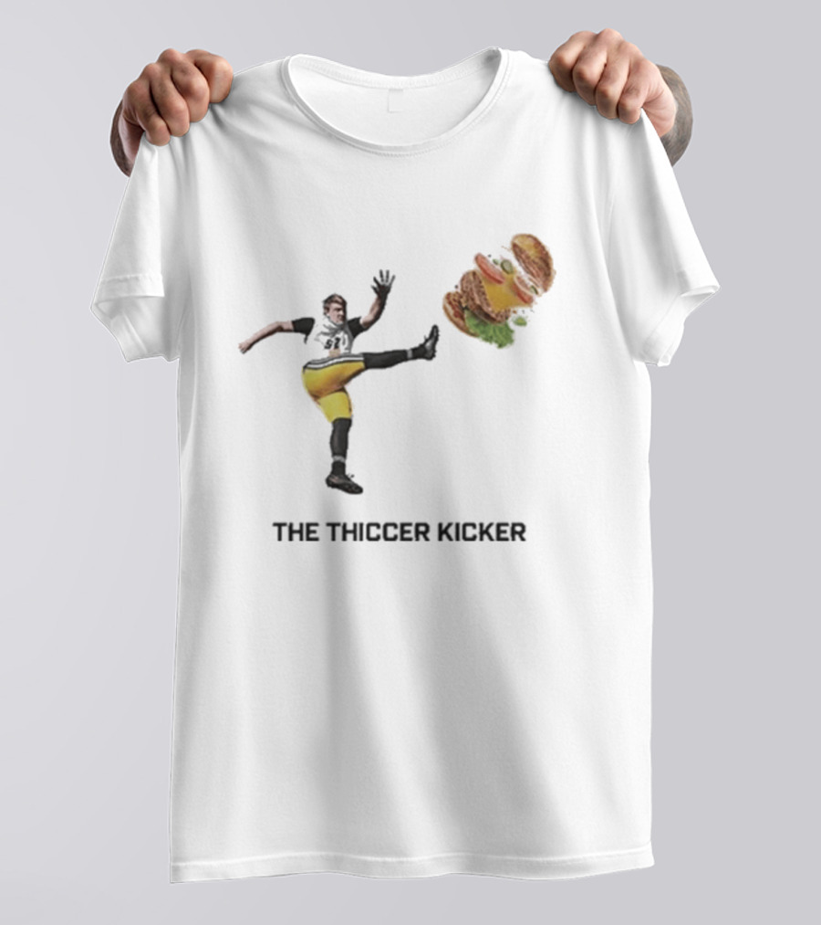 Harrison Mevis Thiccer Kicker Football Burger Twist T-Shirt