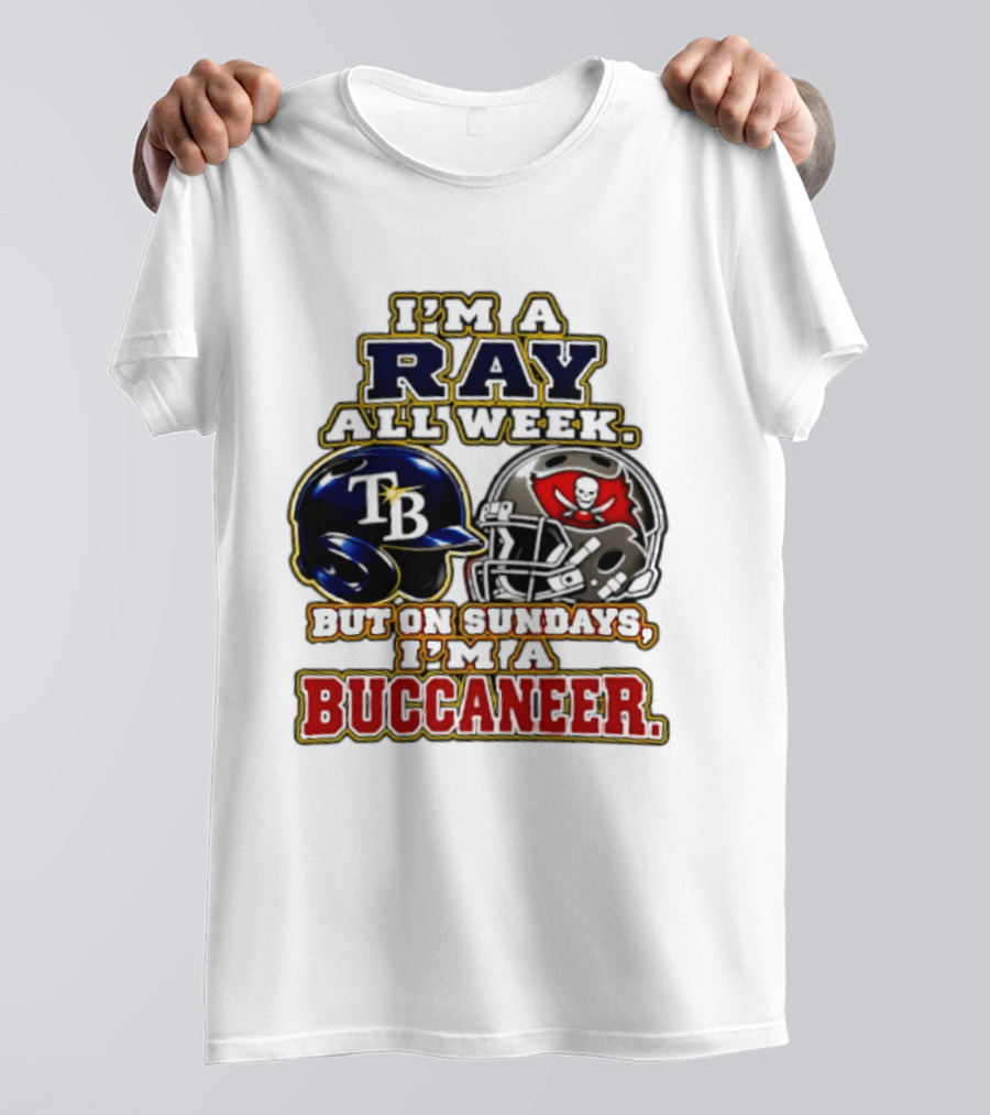 I'm A Ray All Week But On Sundays I'm A Buccaneer TB Helmet T-Shirt