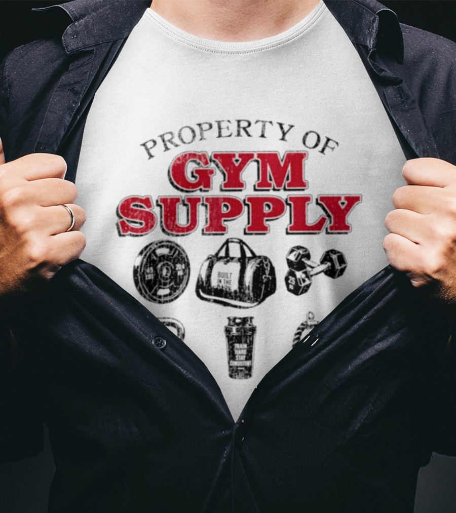 Property Of Gym Supply Built In The Dark Train Hard Stay Consistent Beast Mode On T-Shirt