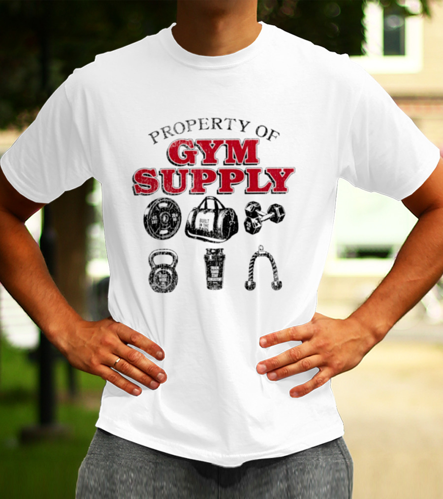 Property Of Gym Supply Built In The Dark Train Hard Stay Consistent Beast Mode On T-Shirt
