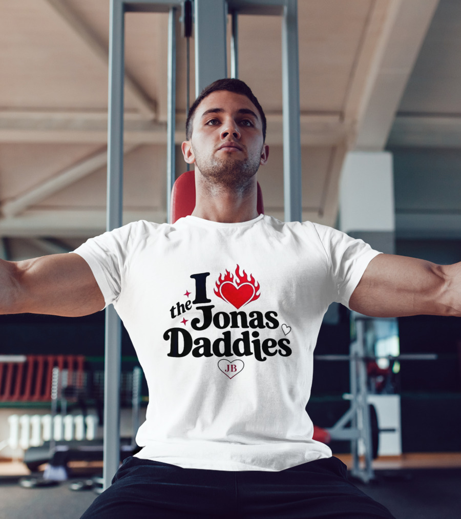 I Love The Jonas Daddies JB Heart Flame T-Shirt
