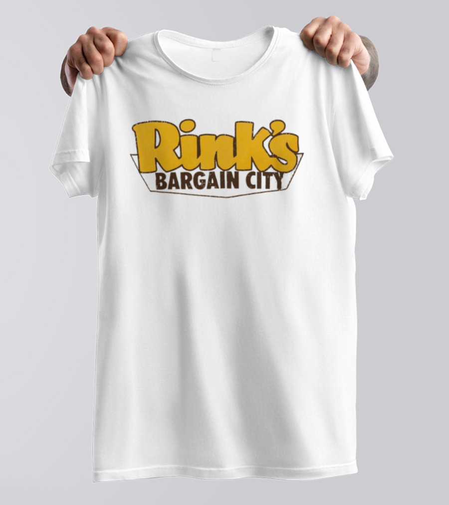 Rink's Bargain City Retro Department Store Branding T-Shirt