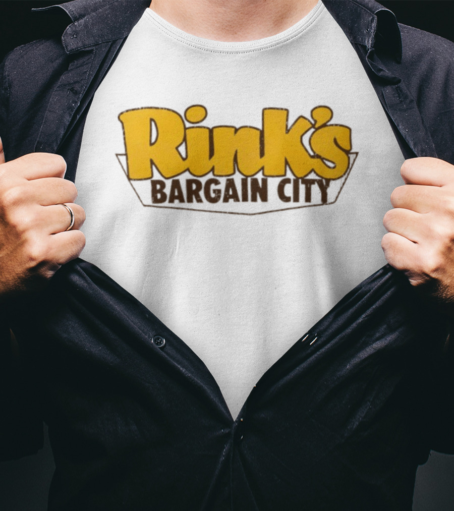 Rink's Bargain City Retro Department Store Branding T-Shirt