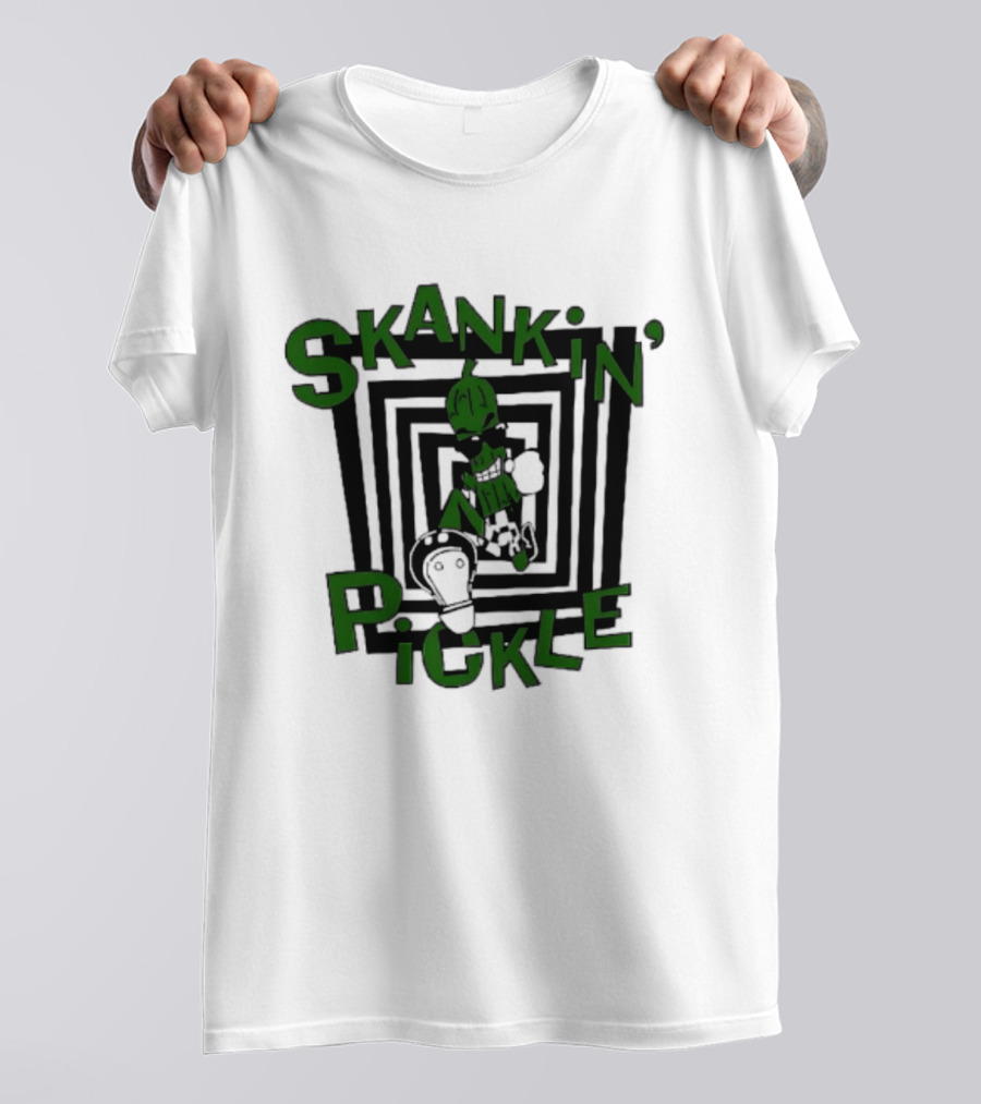 Skankin' Pickle Band Ska Punk Music Iconic Pickle And Spirals T-Shirt
