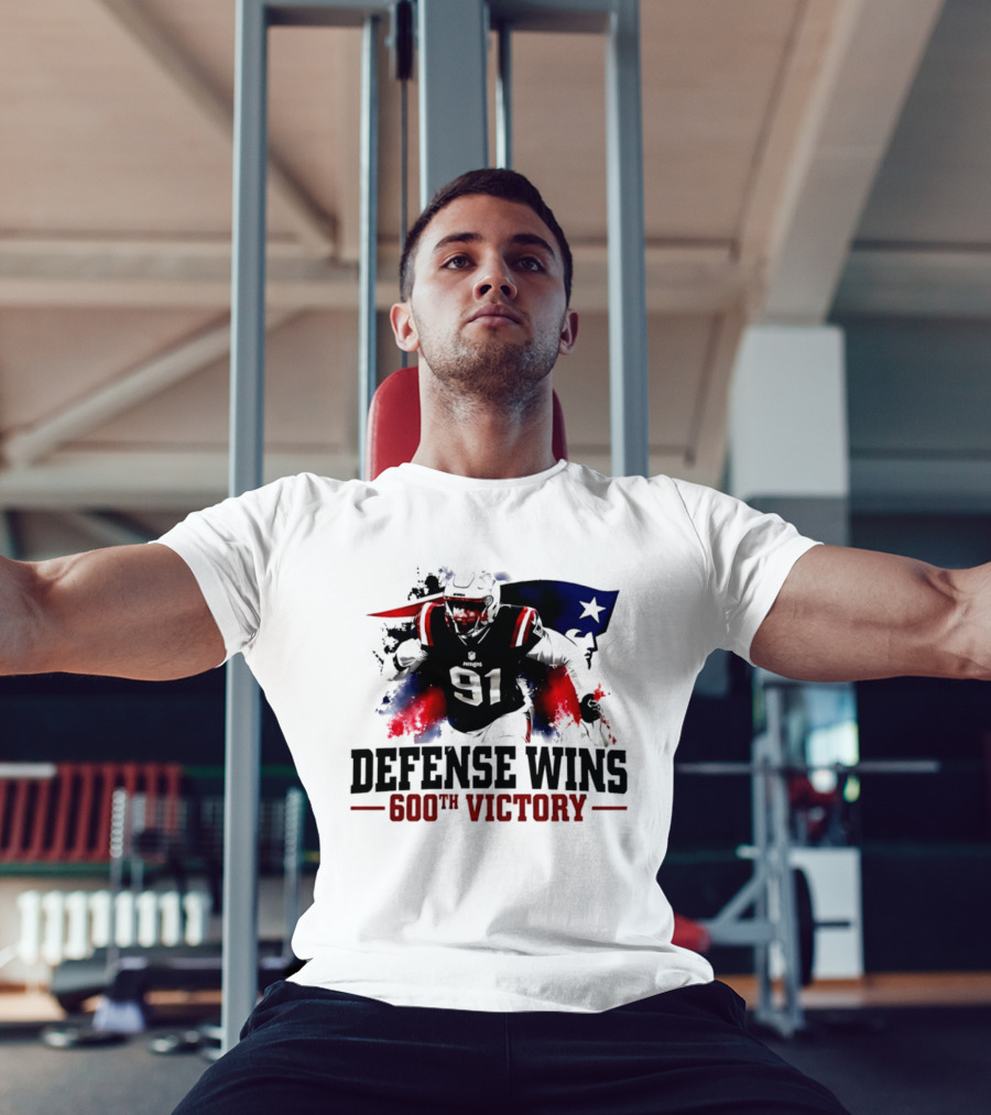 New England Patriots Defense Wins 600th Victory Star Spangled Football Triumph T-Shirt