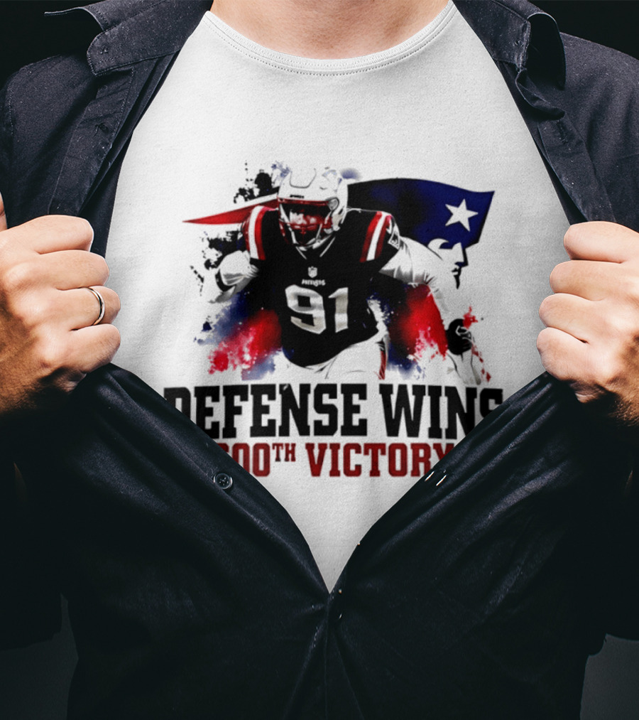 New England Patriots Defense Wins 600th Victory Star Spangled Football Triumph T-Shirt
