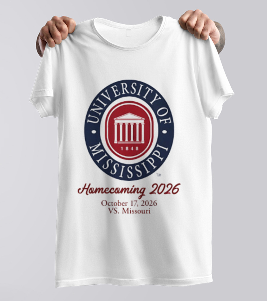 University Of Mississippi Homecoming 2026 October 17 Vs Missouri T-Shirt