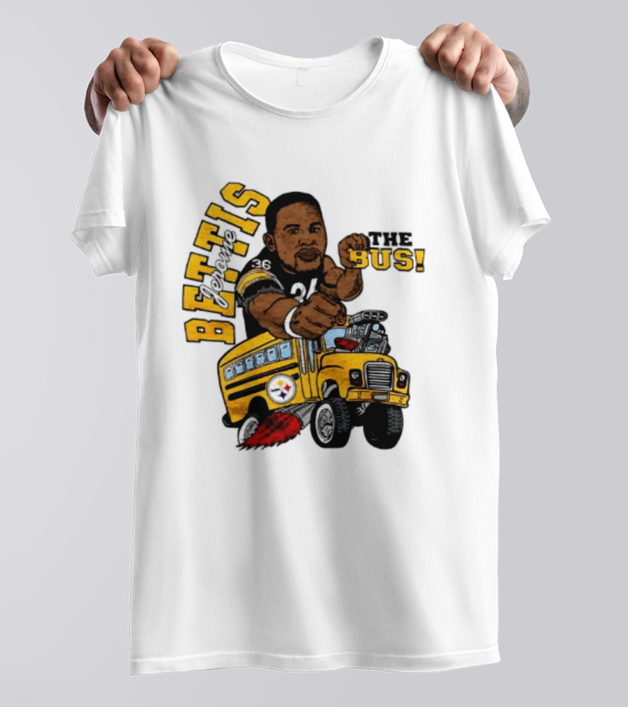 Pittsburgh Steelers Jerome Bettis The Bus Caricature Bettis The Bus T-Shirt