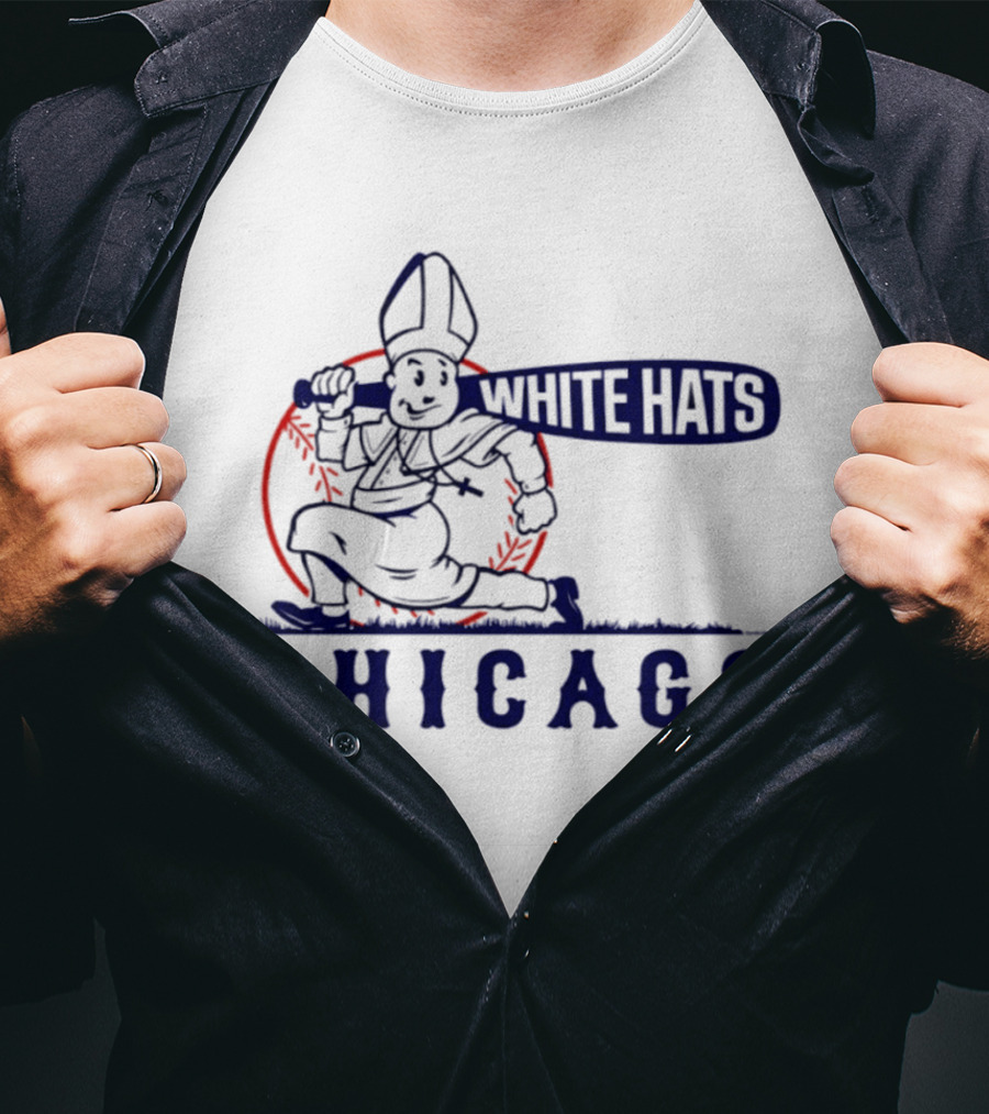 Pope Leo XIV Chicago White Hats Baseball T-Shirt
