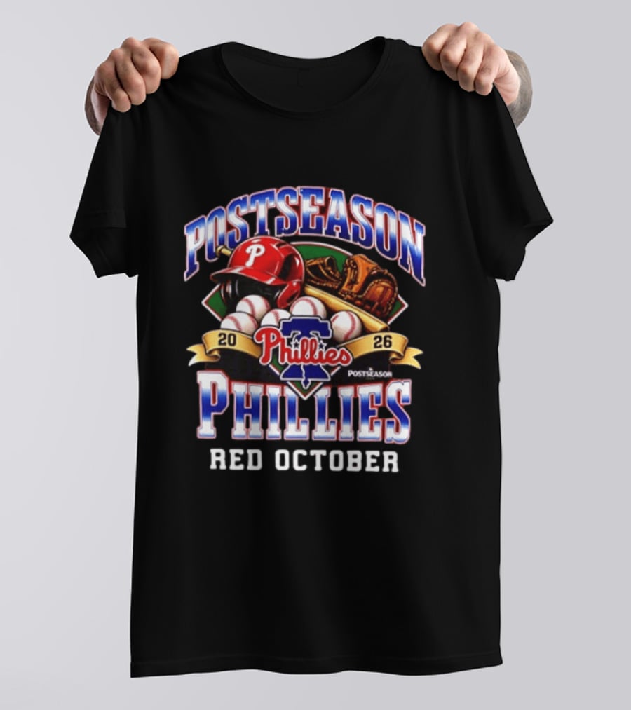 2026 Postseason Philadelphia Phillies Red October Phillies Postseason T-Shirt