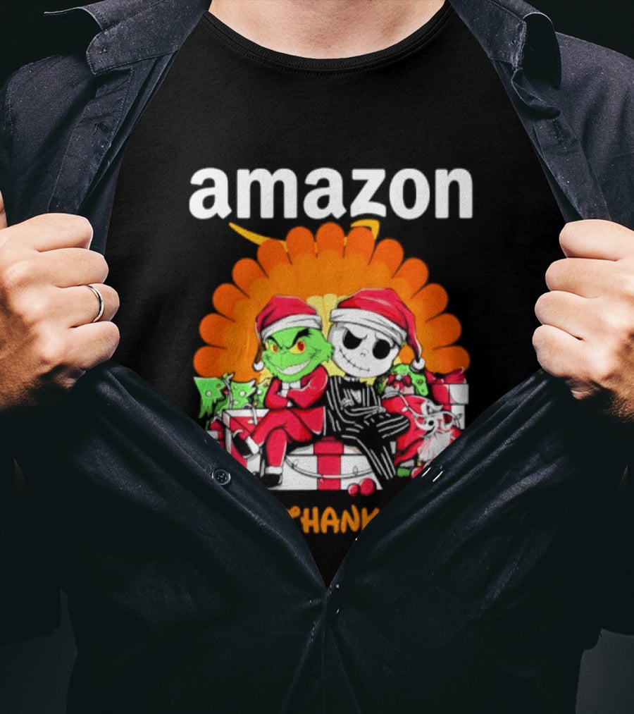 Amazon Grinch Jack Skellington Hallothanksmas 2026 T-Shirt