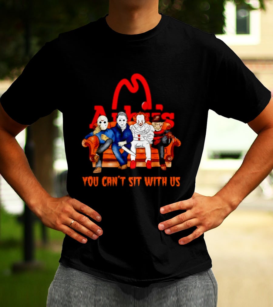 Arby's Horror Movie Friends Halloween 2026 You Can't Sit With Us T-Shirt