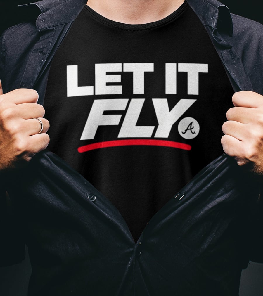 Atlanta Braves Let It Fly A Logo MLB Merchandise T-Shirt